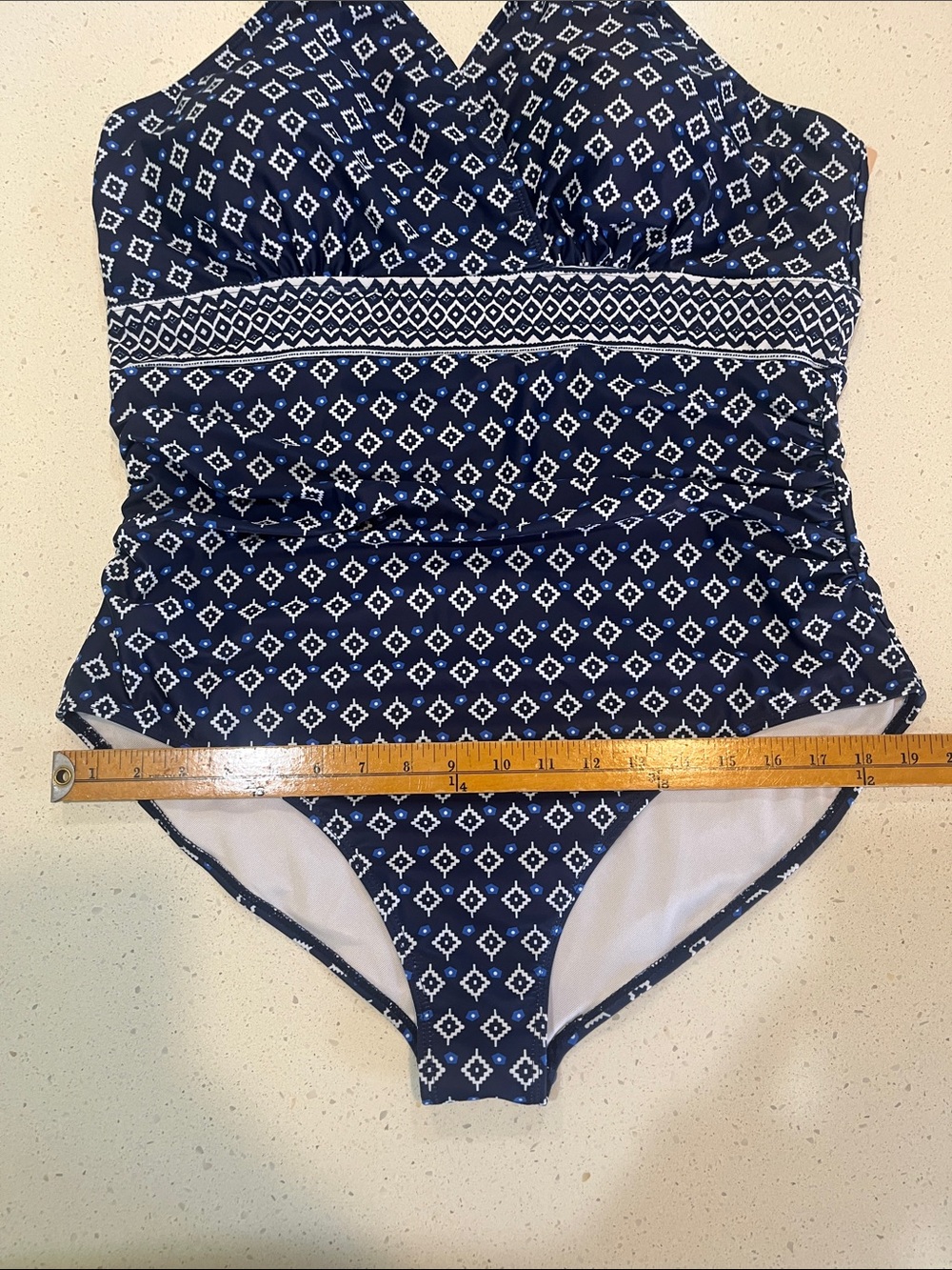 Girls' Navy Geo One-Piece by Swimsuit - Picture 4 of 9